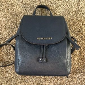 Michael Kors Riley Backpack Navy Leather